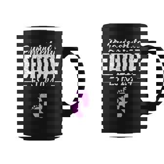 Promoted To Daddy Est 2024 Fathers Day First Time Dad Girl Coffee Mug - Monsterry