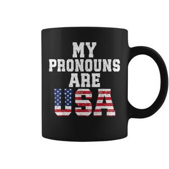 My Pronouns Are Usa July 4Th Coffee Mug - Monsterry