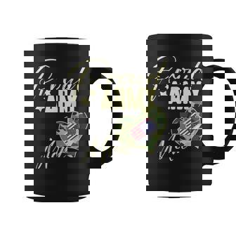 Proud Army MOM Camouflage Dog Tag USA American Flag Graphic Print Coffee Mug - Monsterry