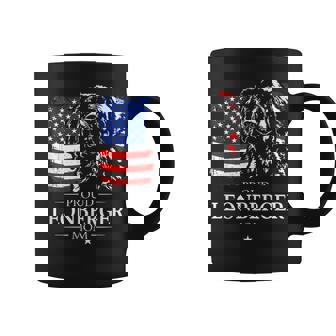 Proud Leonberger Mom American Flag Patriotic Gift Dog Graphic Print Coffee Mug - Monsterry