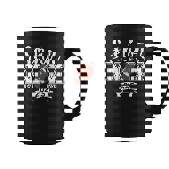 Proud Mom Of A Football Senior 2025 Cute Heart Graduation Coffee Mug - Thegiftio UK