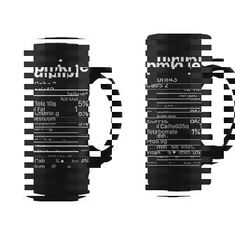 Pumpkin Pie Thanksgiving Nutrition Ingredients Nutritional Coffee Mug - Monsterry