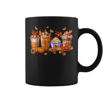 Pumpkin Spice Latte Coffee Cups Autumn Fall Season Costume Graphic Print Coffee Mug - Monsterry