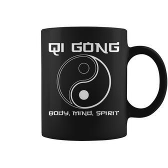 Qigong Body Mind Spirit Chinese Martial Arts Meditation Coffee Mug - Monsterry