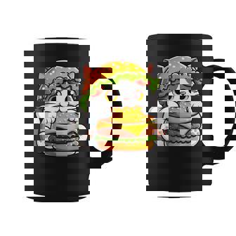 Quirky Cat Hamburger Cheeseburger Fast Food Hat Coffee Mug - Thegiftio