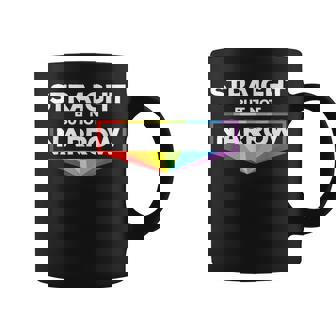 Rainbow Pride Month Lgbtq Ally Straight But Not Narrow Coffee Mug - Thegiftio UK