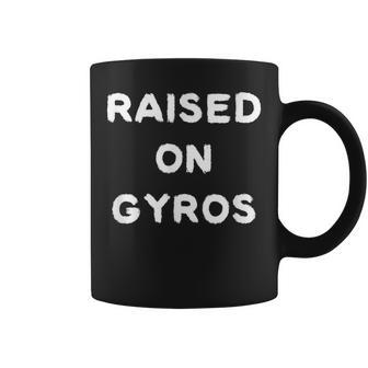 Raised On Gyros Greek Food Culture Coffee Mug - Monsterry