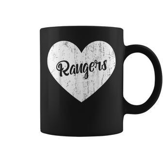 Rangers School Sports Fan Team Spirit Mascot Heart Coffee Mug - Monsterry DE