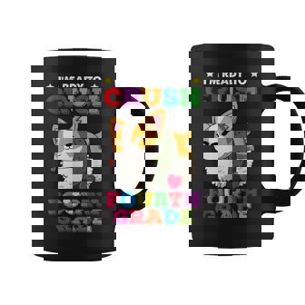 Ready To Crush 4th Grade Sushi Corgi Dog Back To School Graphic Print Coffee Mug - Monsterry