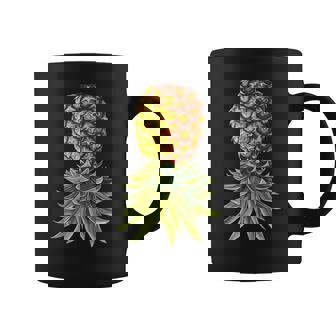 Really Like Inverted Upside Down Upsidedown Pineapple Coffee Mug - Thegiftio