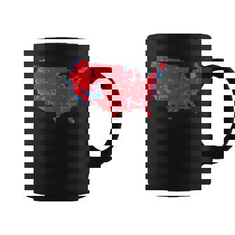 Red Wave Map Of Usa In The 2024 Presidential Election Maga Coffee Mug | Mazezy