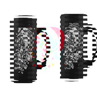 Red And White Candy Cane Santa Christmas Xmas Lights Coffee Mug - Thegiftio UK