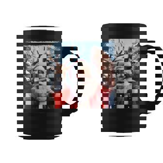 Reindeer Bigfoot Cute Santa Selfie Christmas Coffee Mug | Seseable UK