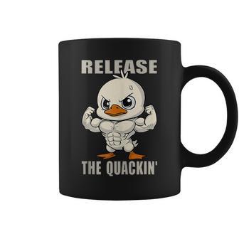 Release The Quackin Duck Gym Weightlifting Bodybuilder Coffee Mug - Monsterry