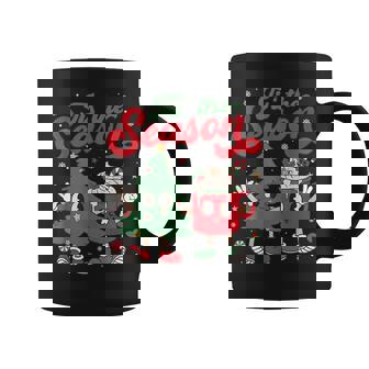 Retro Christmas Tis The Season Christmas Tree Coffee Latte Coffee Mug | Seseable CA