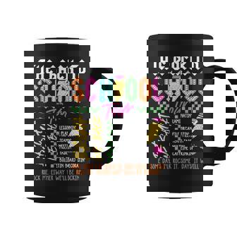 Retro Lightning Bolt Abcd Back To School Tour Teacher Coffee Mug | Mazezy