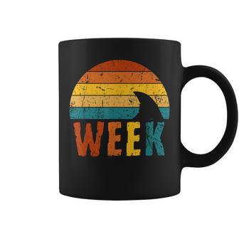 Retro Shark Fin 70S 80S Week Cool Sharks Ocean Animal Lover Coffee Mug - Monsterry