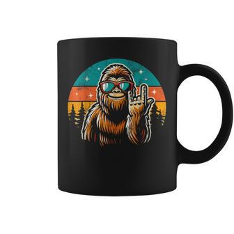 Retro Style Rock On Bigfoot Sunglasses Rock And Roll Coffee Mug | Seseable UK
