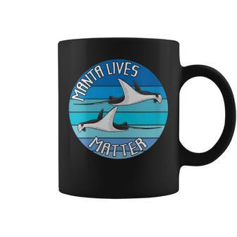 Retrointage Sea Lives Matter Plongeur De Raie Manta Tasse - Cadeauxyz