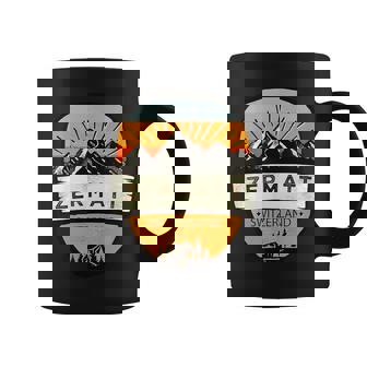 Retrointage Zermatt Switzerland Souvenir Taza de café - Regaloses