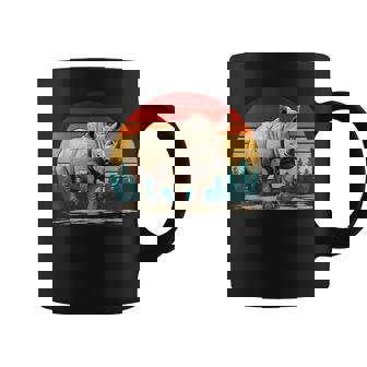 Rhino Lover Retro Style Distressed Vintage Rhino Coffee Mug - Thegiftio UK