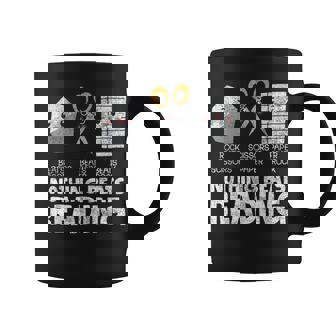 Rock Paper Scissor Reading Book Reading Teacher Bookworm Coffee Mug - Thegiftio UK