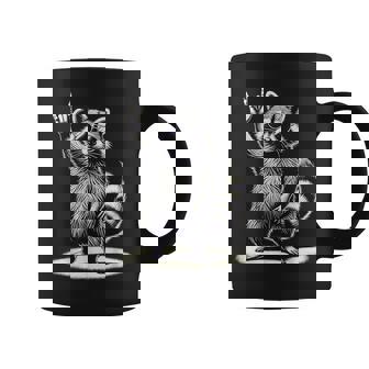 Rock And Roll Raccoon Music Raccoon Coffee Mug - Monsterry