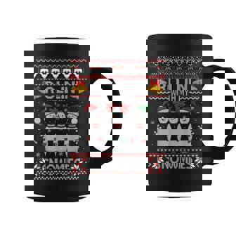 Rollin With My Snowmies Snow Bowling Christmas Ugly Sweater Coffee Mug - Thegiftio