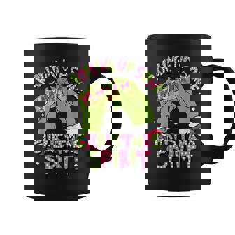 Rolling Up Some Christmas Spirit Xmas Santa Pajamas Holiday Coffee Mug - Thegiftio UK
