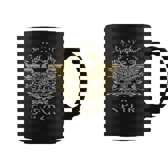 Roma Invicta Spqr Águila Romana Envejecida Taza de café - Regaloses
