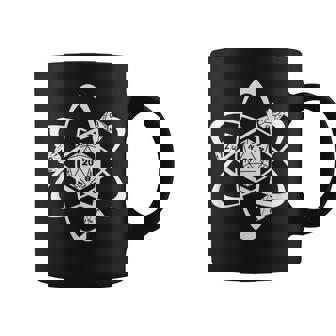 Rpg Dice Atom D20 Cube Role Playing Pen And Paper Boardgame Coffee Mug - Monsterry