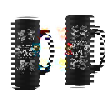 RPG Gamer Cats D20 Dice Nerdy Geek Cat Men Women Kids Premium Graphic Print Coffee Mug - Monsterry
