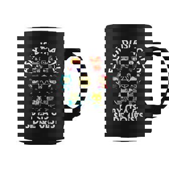 RPG Gamer Cats Side Quests D20 Dice Nerdy Cat Men Women Kids Graphic Print Coffee Mug - Monsterry