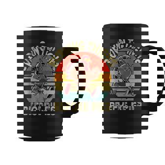 Running Burning Thighs Before Pies Runner Thanksgiving Coffee Mug - Thegiftio UK