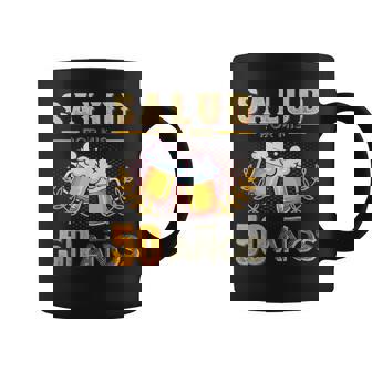 Salud Por Mi 50 Anos 50 Cumpleaños Amantes De Cerveza Taza de café - Regaloses