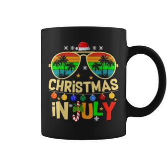 Santa Claus Sunglasses Beach Christmas In July Kid Coffee Mug - Monsterry UK