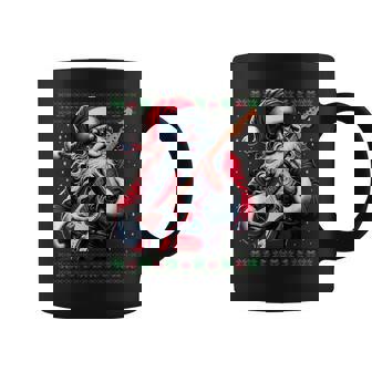Santa Guitar Musician Guitarist Ugly Christmas Sweater Coffee Mug | Seseable UK
