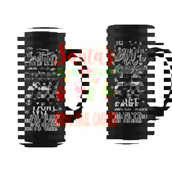 Santa's Favorite Rural Mail Carrier Santa Hat Xmas Coffee Mug | Mazezy