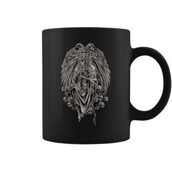 Satanic Skeleton King Demonic Occultism Skulls Coffee Mug - Monsterry