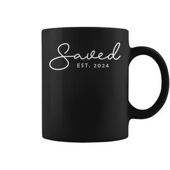 Saved Est 2024 Christian Baptism Girls Coffee Mug - Monsterry UK