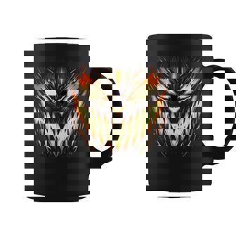Scary Jack O Lantern Face Carved Pumpkin Halloween Costume Graphic Print Coffee Mug - Monsterry