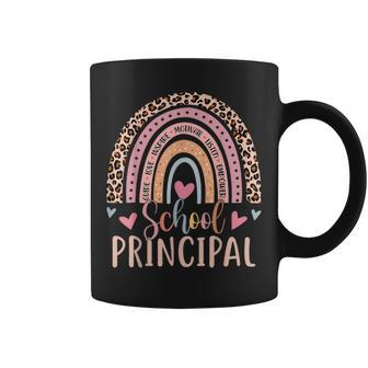 School Principal Rainbow Leopard School Principal Coffee Mug - Monsterry CA
