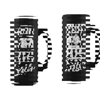 Senior 2025 Volleyball Mom High School Graduation Outfit Fun Coffee Mug - Thegiftio UK