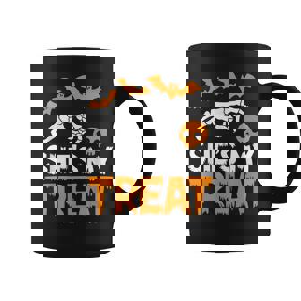 She's My Treat Halloween Matching Couple Costumes Coffee Mug | Mazezy