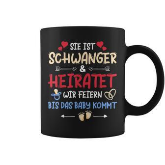 Sie Ist Schwanger Und Heiratet Wir Feiern Hen Party S Tassen - Geschenkecke