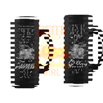 Sister Of The Birthday Girl Pumpkin Birthday Family Coffee Mug - Monsterry