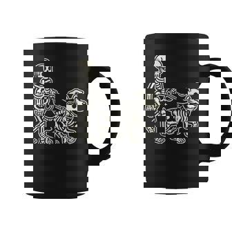 Skeleton Leads Dog Skull Pet For Halloween Costume Coffee Mug - Monsterry