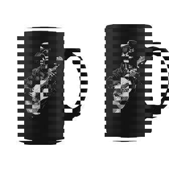 Skeleton Playing Acoustic Guitar Guitarist Music Lover Coffee Mug | Seseable UK