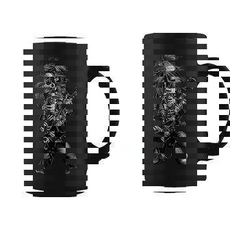 Skeleton Rocker With Guitar Skeleton Playing Guitar Coffee Mug | Seseable UK