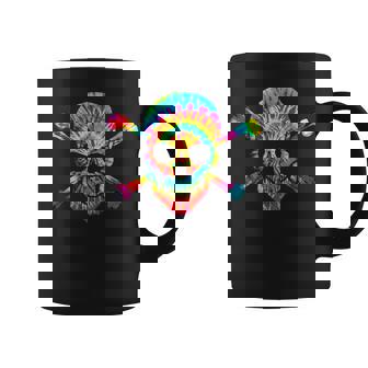 Skull Crossbones Skeleton Colorful Graphic Tie Dye Coffee Mug - Thegiftio